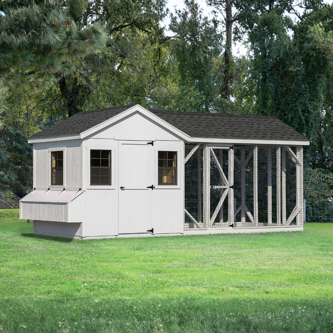 Bird in Hands 8×18 A-Frame Combination Chicken Coop