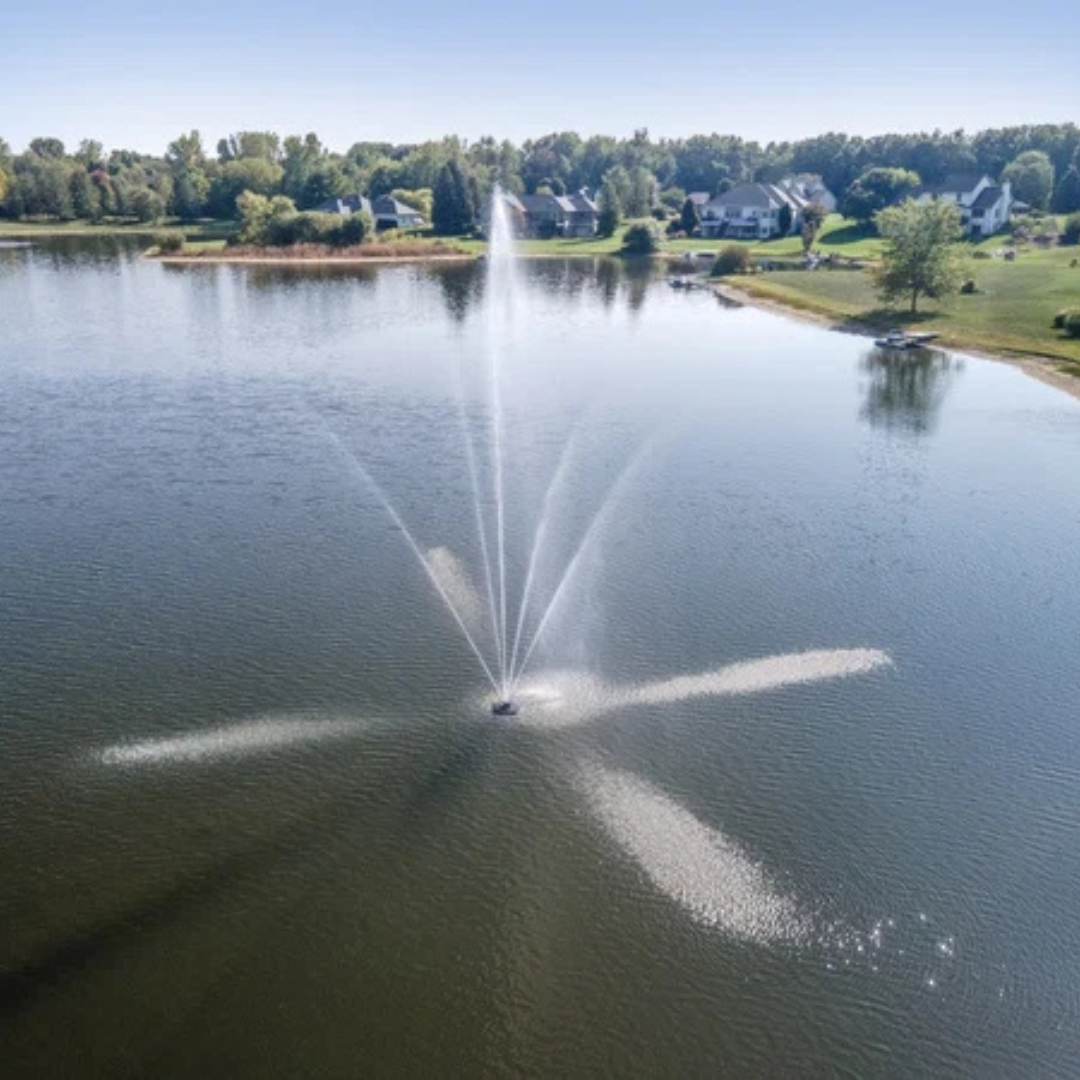Scott Aerator Clover Fountain For Small, Residential Ponds ½ hp 115 volts