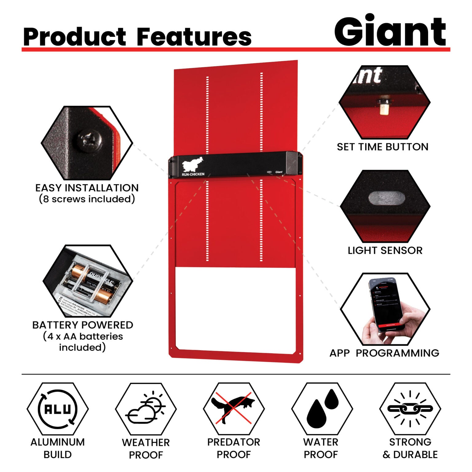 RUN-CHICKEN Giant - Red