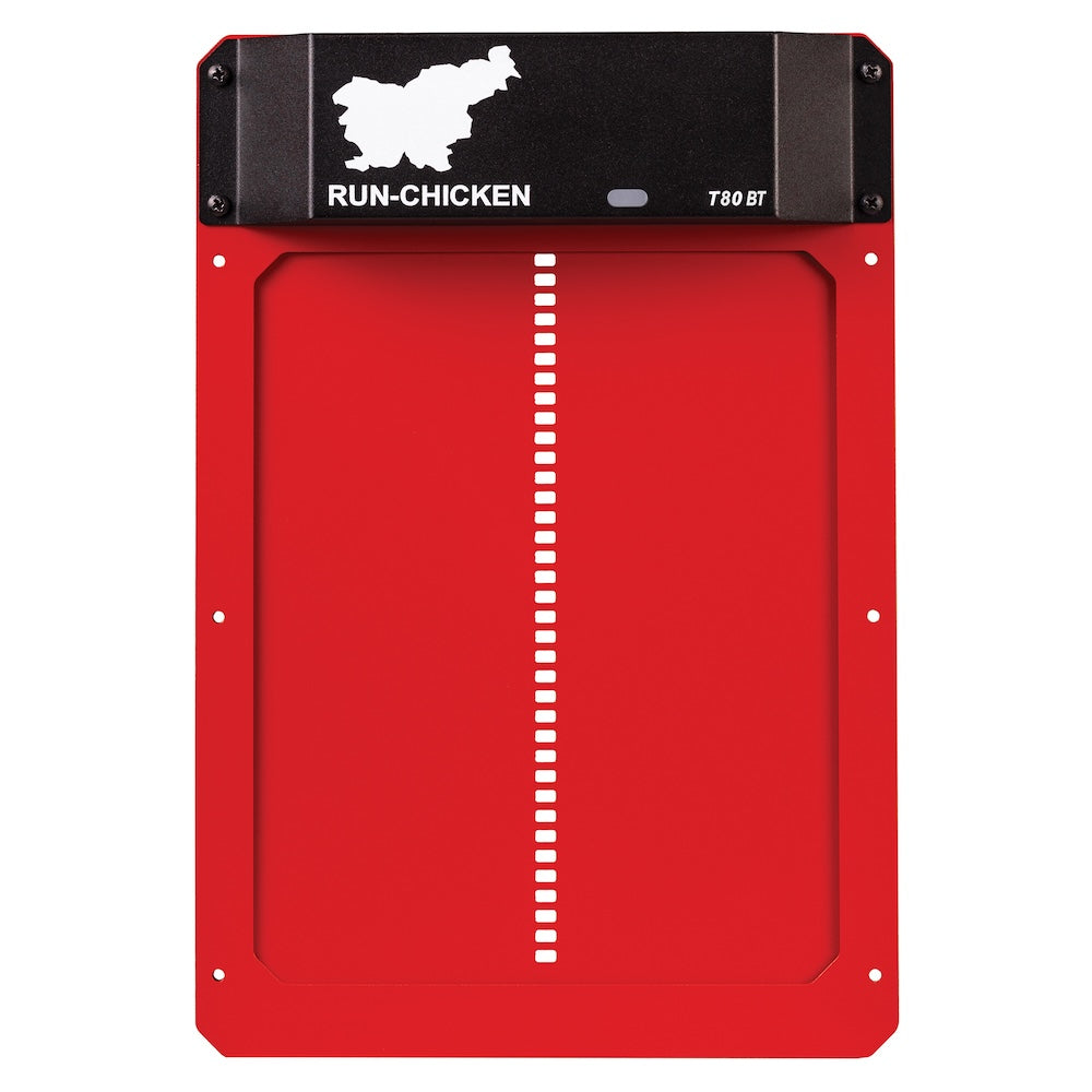 RUN-CHICKEN T80 Automatic Coop Door – Red (with Bluetooth)