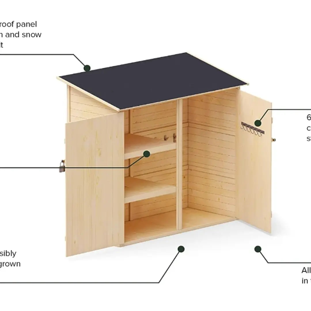 YourGreenhouses Garden Shed with Shelving System