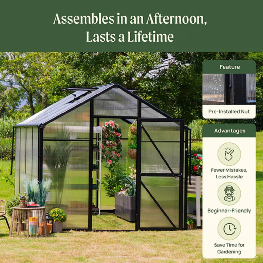 Vego Junior Victorian Greenhouse - 8.0ft Wide