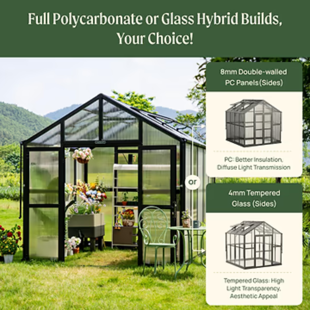 Vego Victorian Greenhouse - 8.5ft Wide