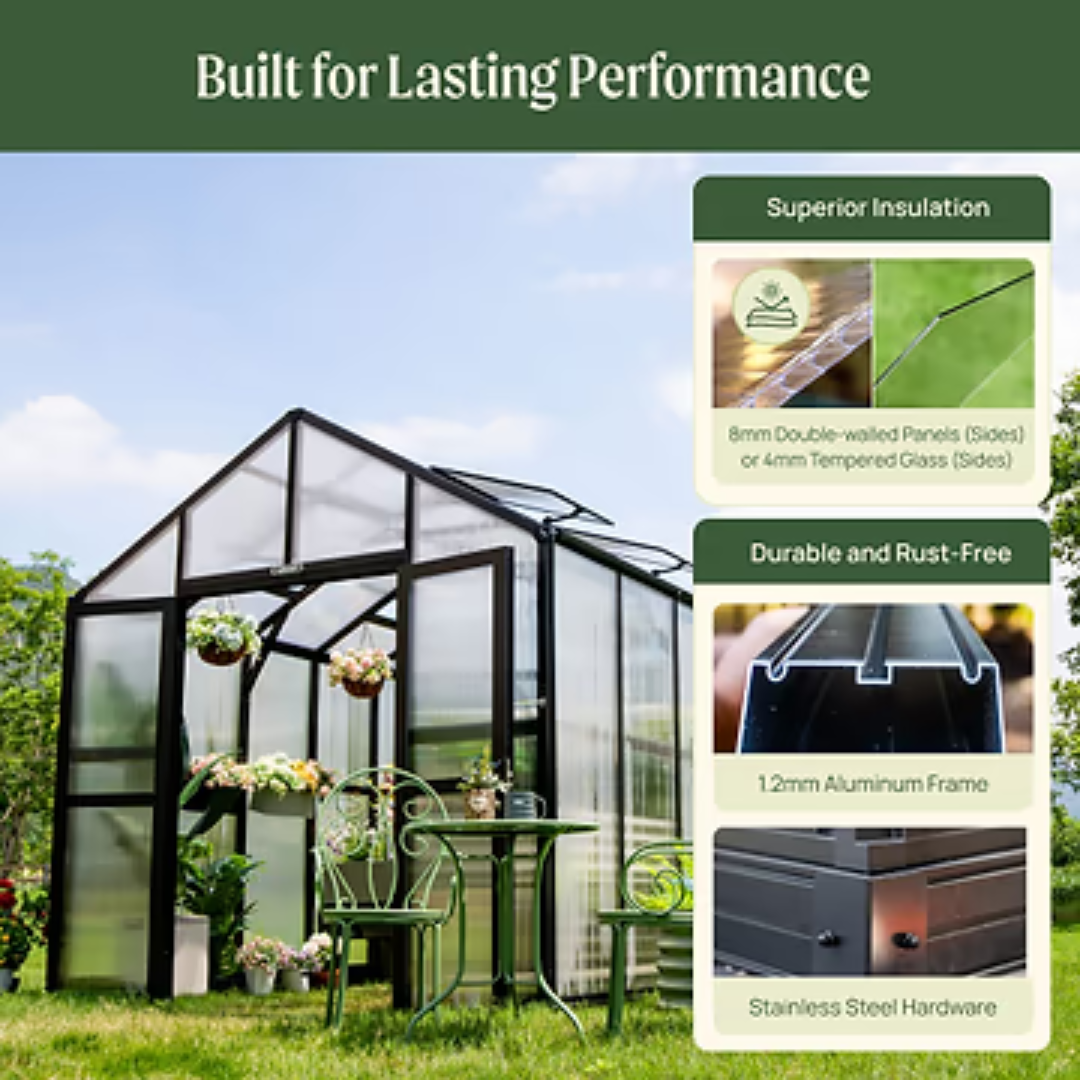 Vego Victorian Greenhouse - 8.5ft Wide