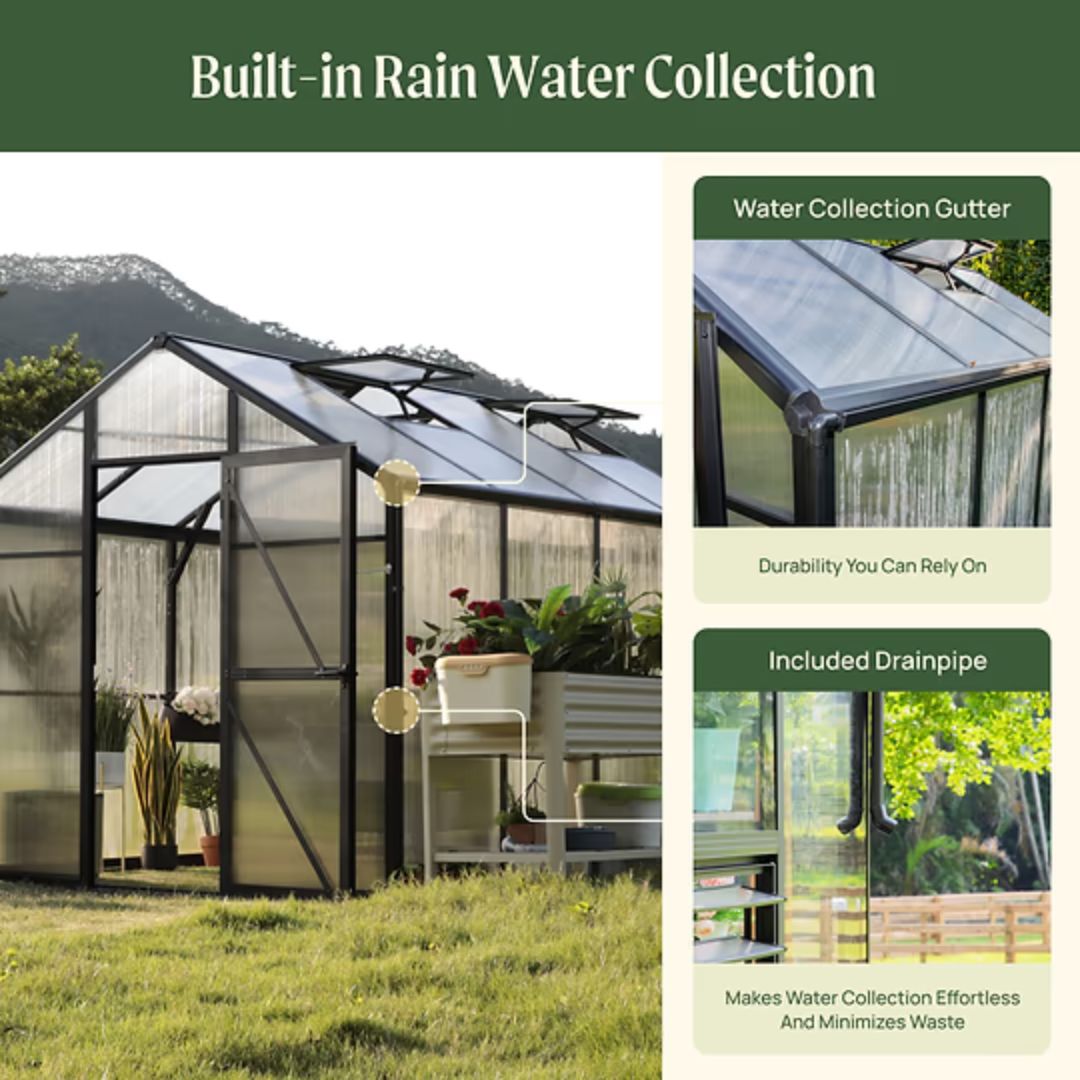 Vego Junior Victorian Greenhouse - 8.0ft Wide