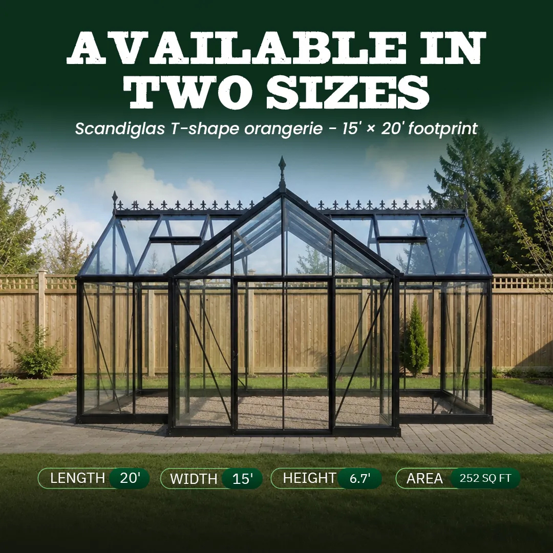 YourGreenhouses Scandiglas T-Shape Orangerie