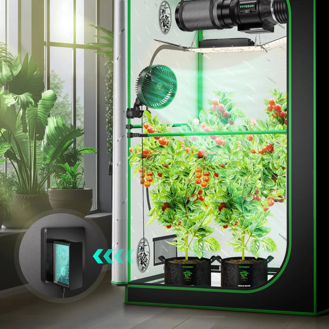 Vivosun AeroWave E6 Gen2, Grow Tent Clip Fan 6”, EC Motor, Smart Control, Powerful Oscillating Fan, Black