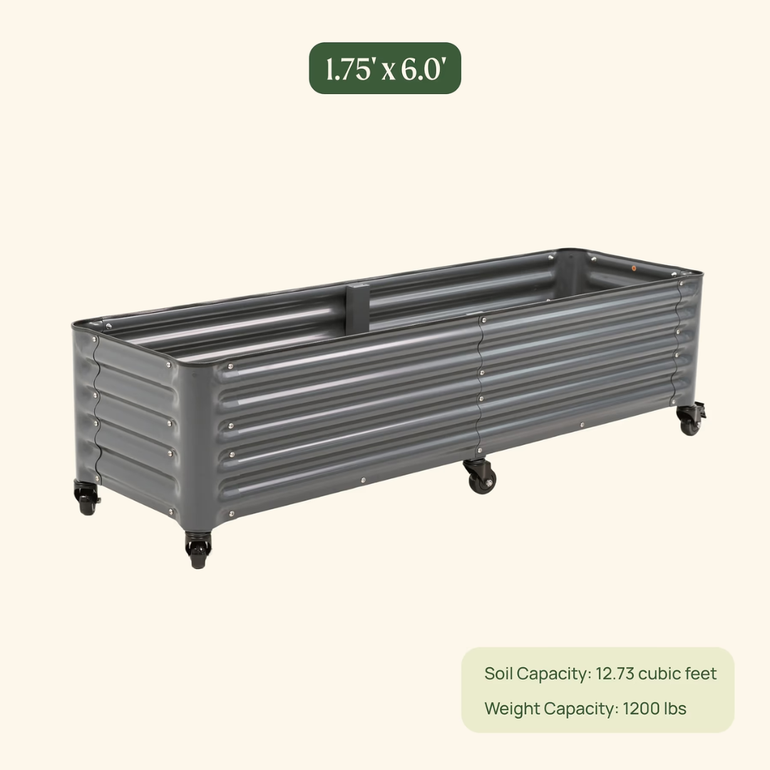 Vego Classic Rolling Garden Bed - 1.75' x 6'
