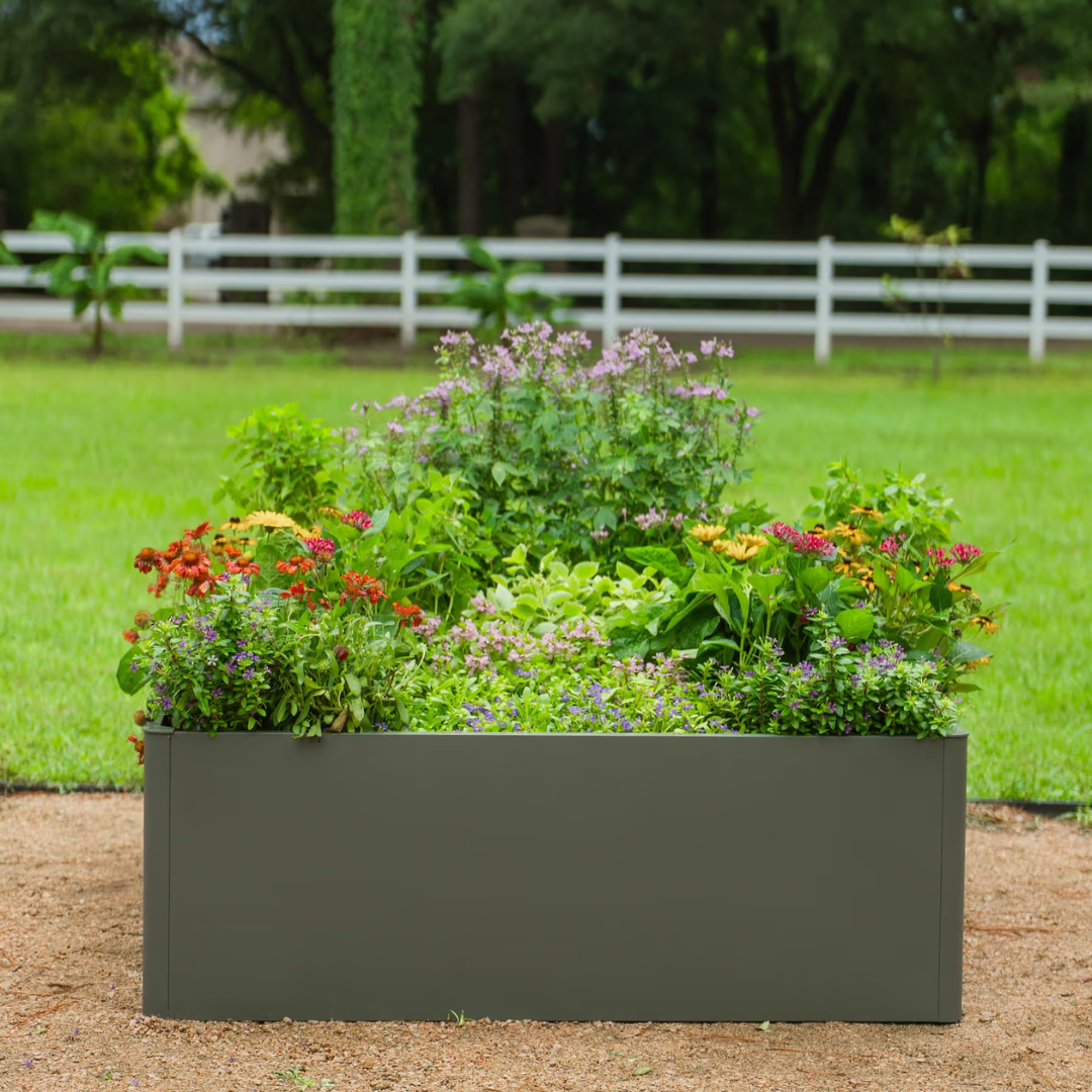 Vego 17" Tall Modern 2' x 8' Metal Raised Garden Bed