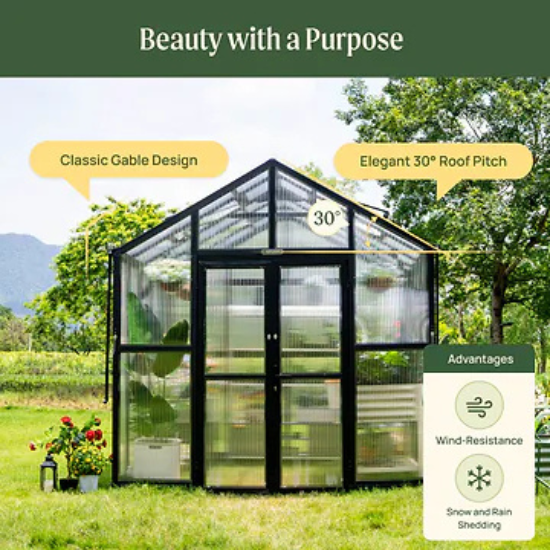 Vego Victorian Greenhouse - 8.5ft Wide