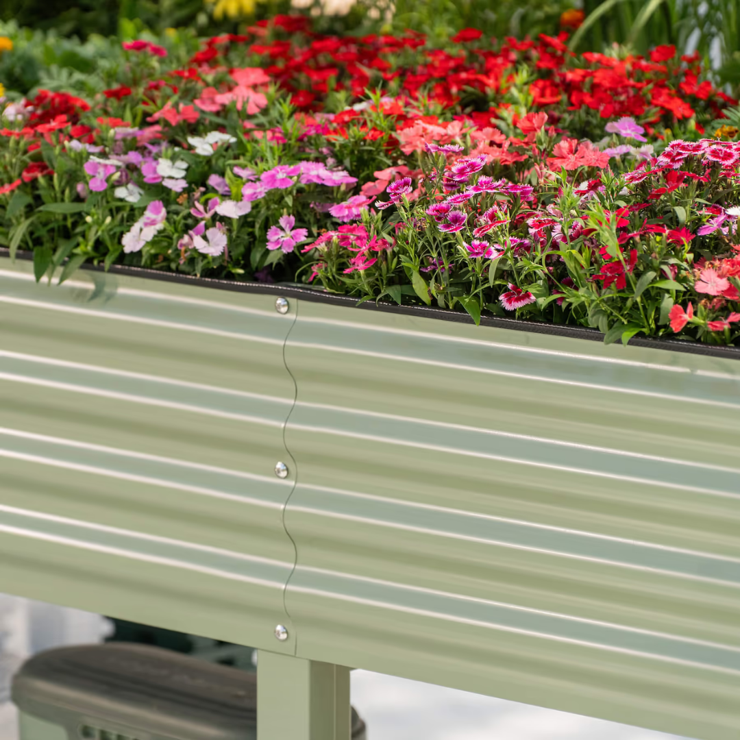 Vego Elevated Garden Bed - Jumbo Series 3' x 8' Wheels Included