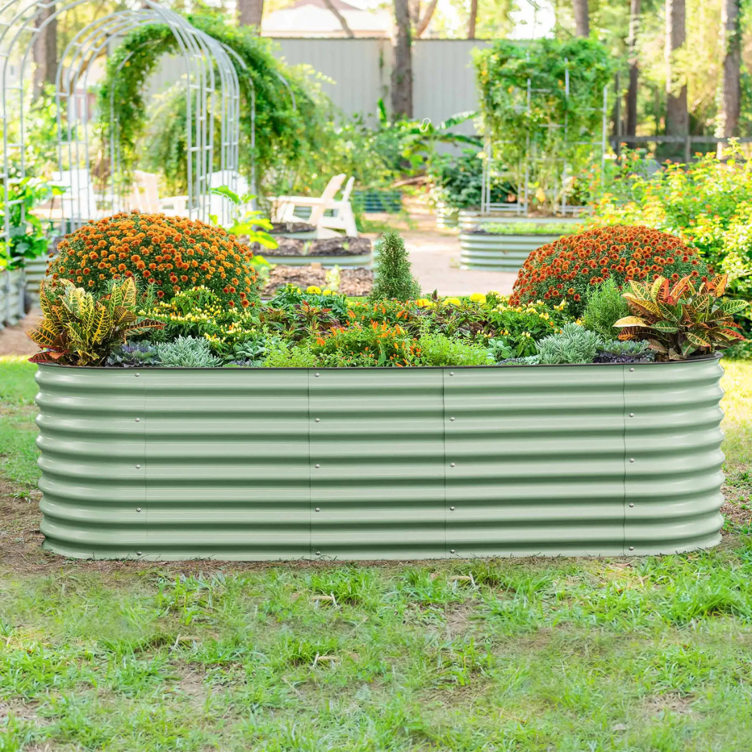 Vego 26" Tall 9 In 1 Large Modular Metal Raised Garden Bed Kit