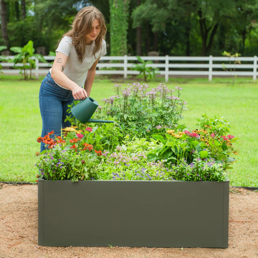 Vego 17" Tall Modern 2' x 8' Metal Raised Garden Bed