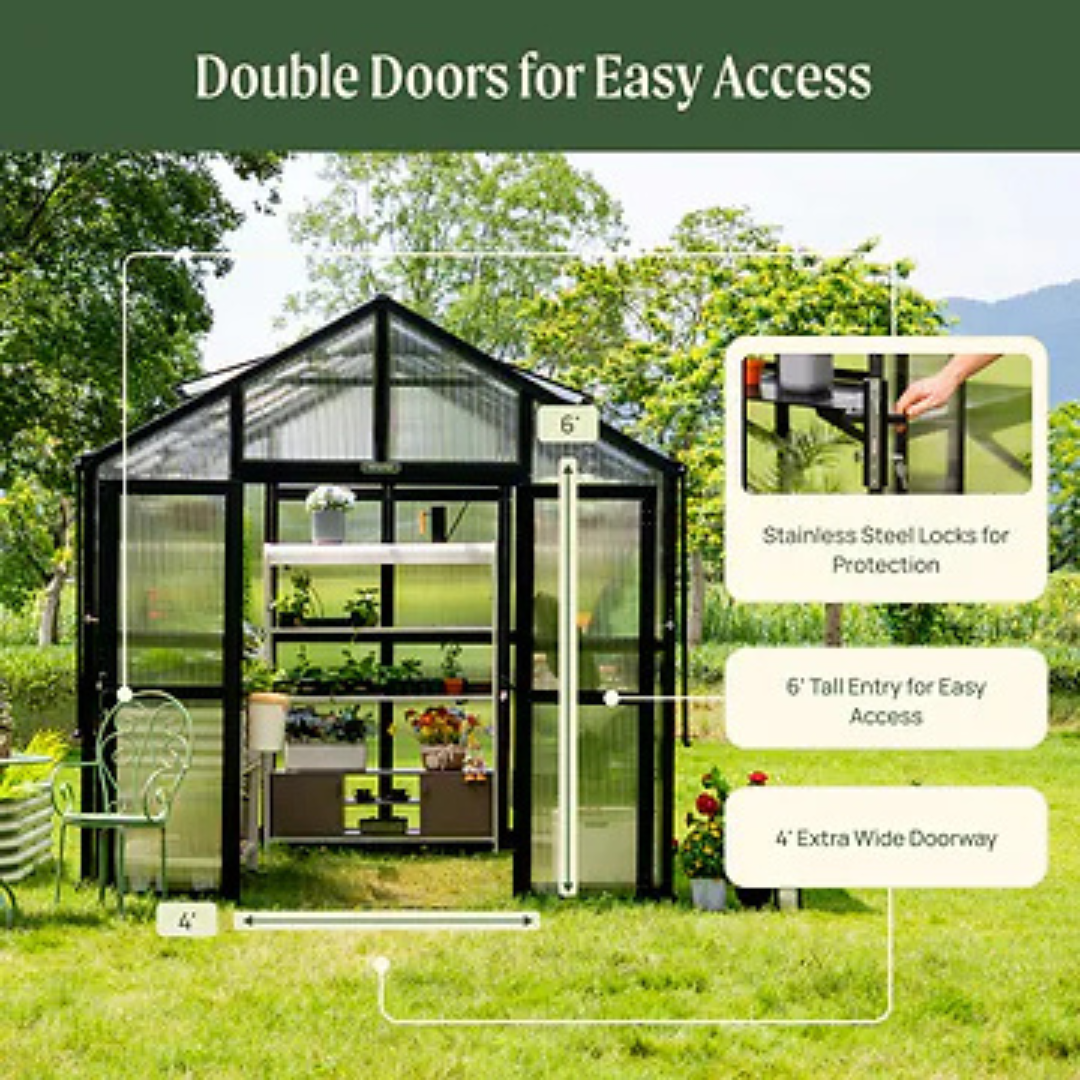 Vego Victorian Greenhouse - 8.5ft Wide