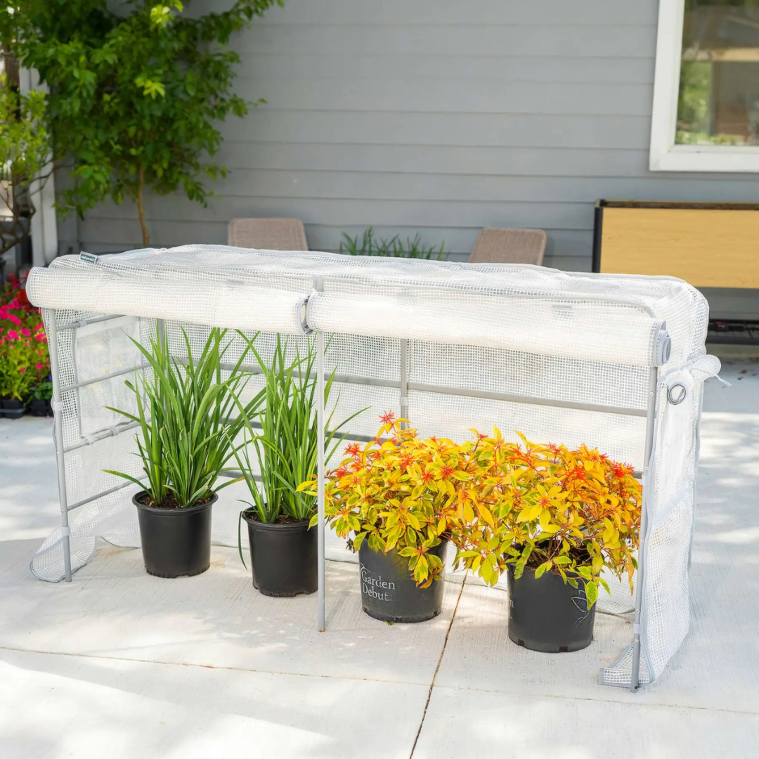 Vego Greenhouse Frost Cover & Trellis System for Elevated Bed