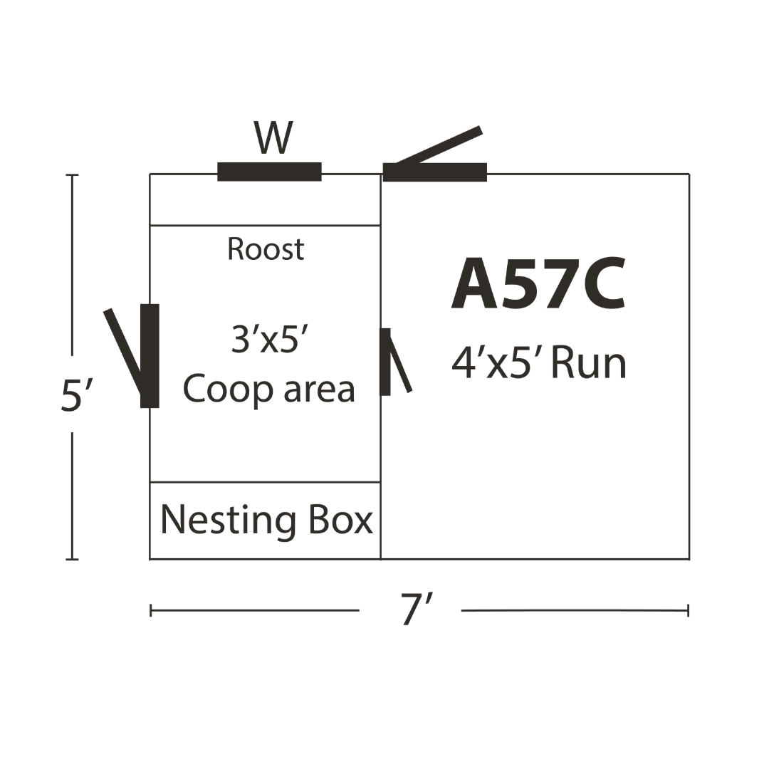 Bird in House 5×7 A-Frame Combination Chicken Coop