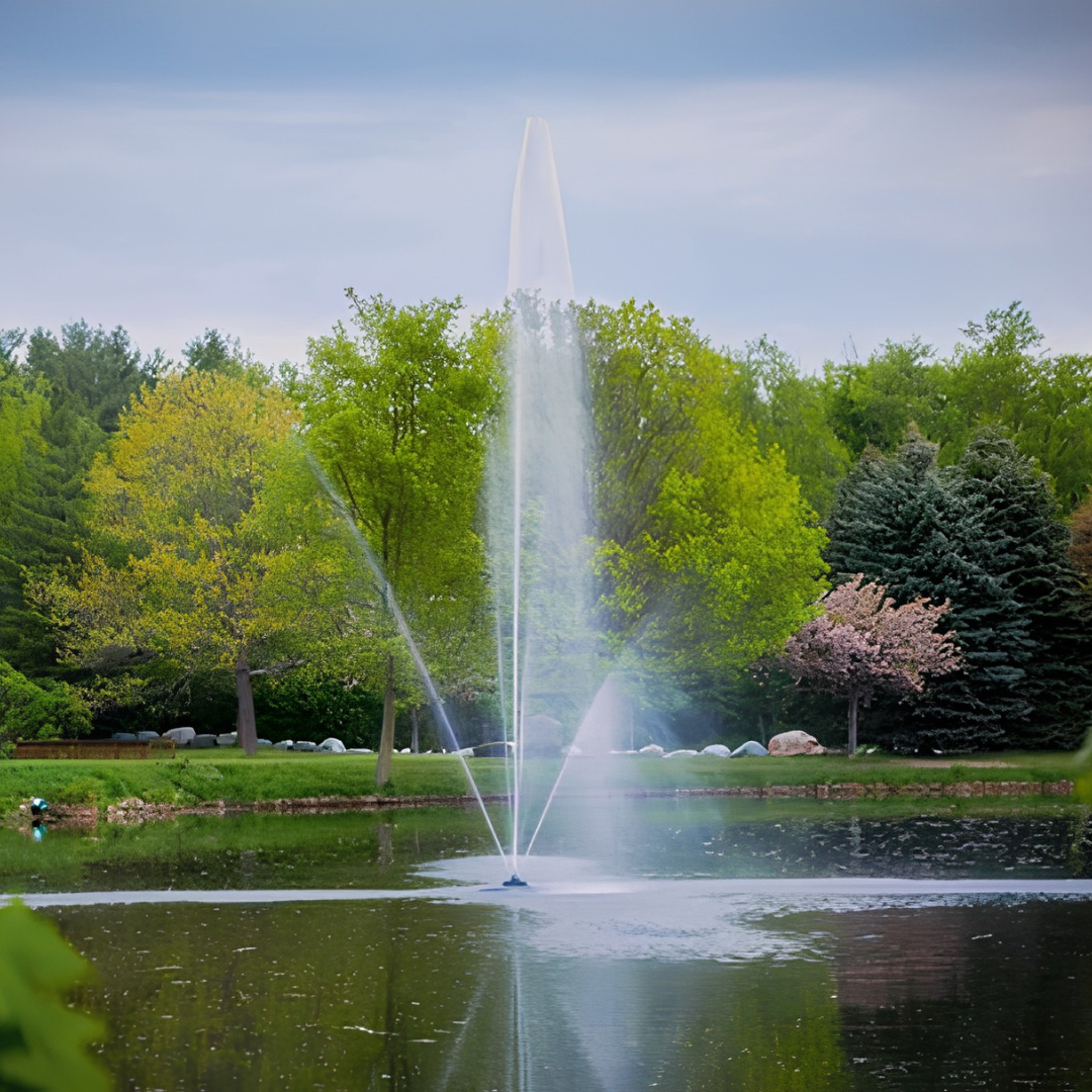 Scott Aerator Clover Fountain For Small, Residential Ponds ½ hp 115 volts