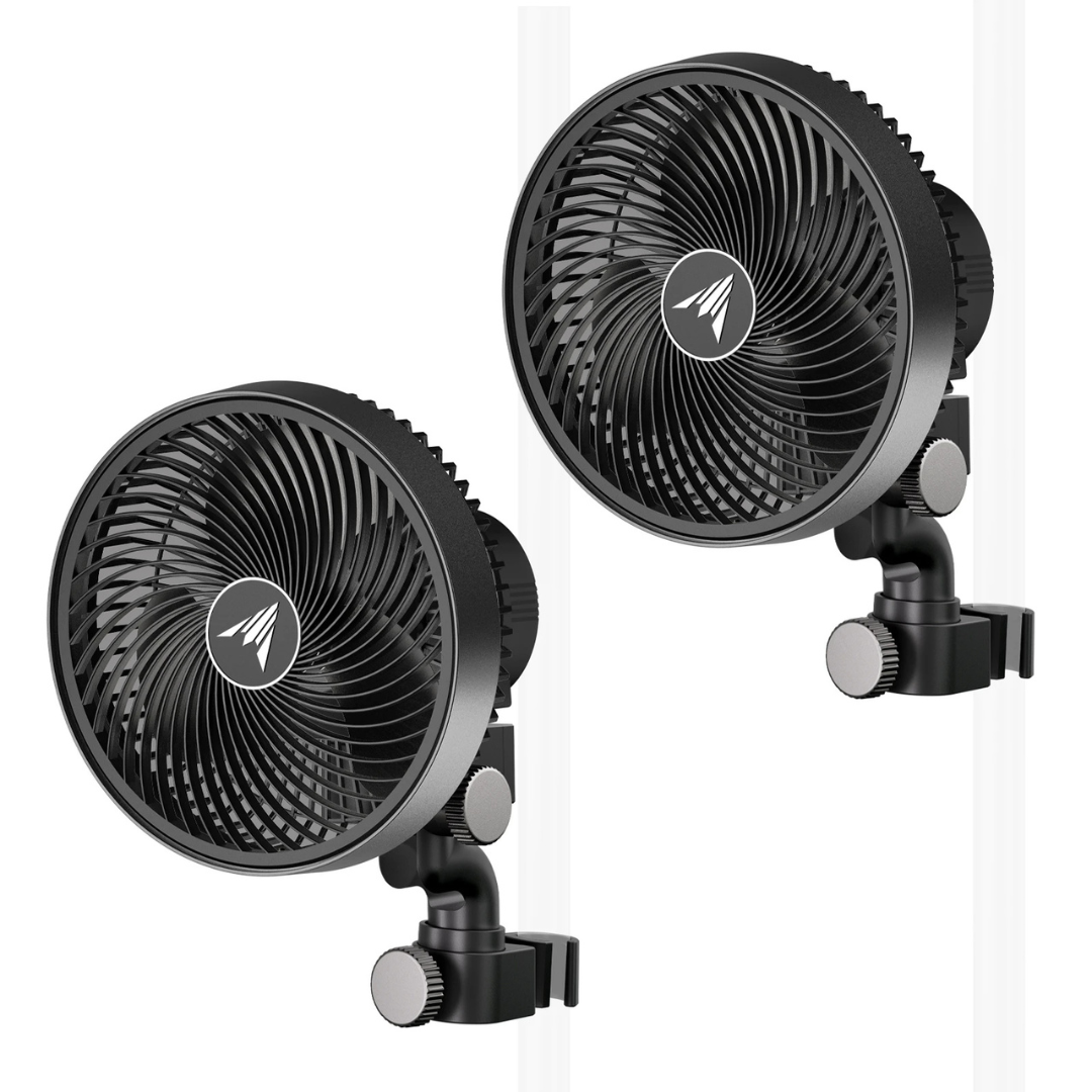 AC Infinity CLOUDRAY S6 2-Pack, Grow Tent Clip Fan 6" with 10 Speeds and Dynamic Wind