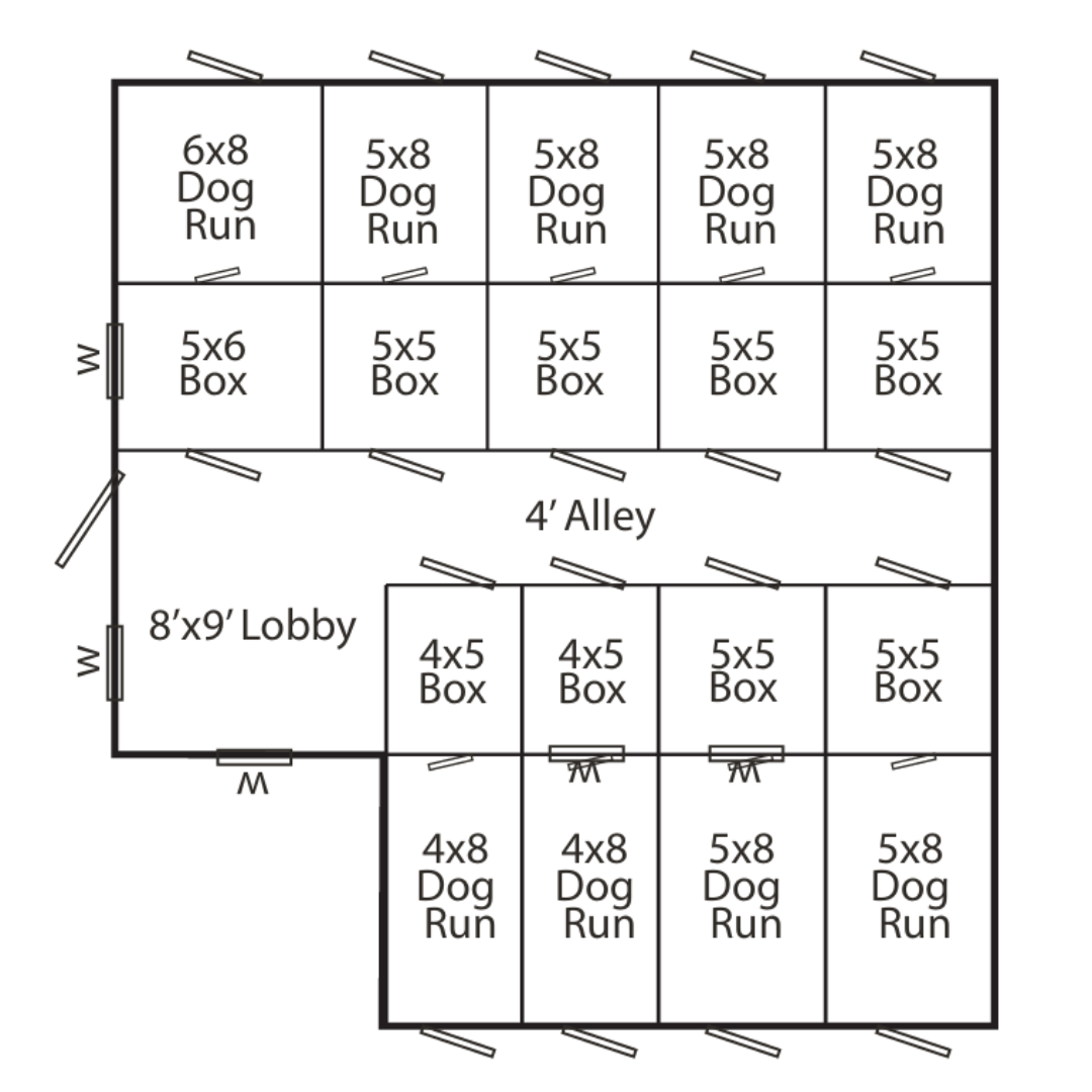 Bird in Hand 14×26 9-Run Commercial Kennel