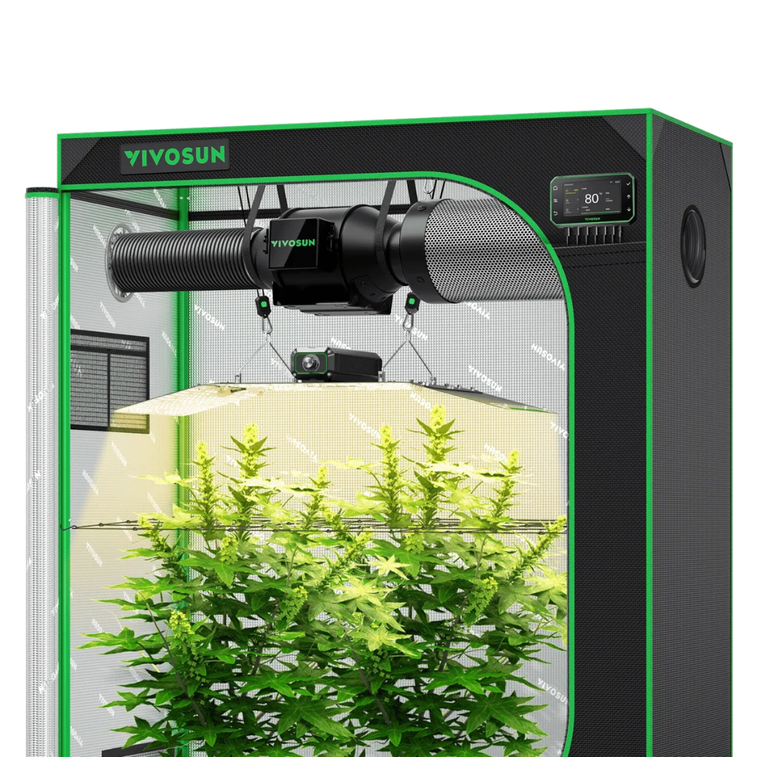 Vivosun Smart Grow Tent Kit, 4 × 2ft 2-Plant System, WiFi-Integrated Automatic Grow System with Full Spectrum LED Grow Light, Efficient Ventilation System with GrowHub E42A+ Controller