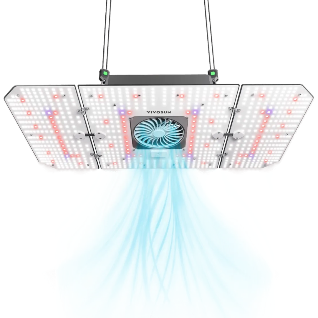 Vivosun AeroLight 240W LED Grow Light, Indoor Plant Light with Circulation Fan for Grow Tent Cooling Ventilation, Tunable Full Spectrum, Support App Control, GrowHub Compatible, 4x2ft Coverage