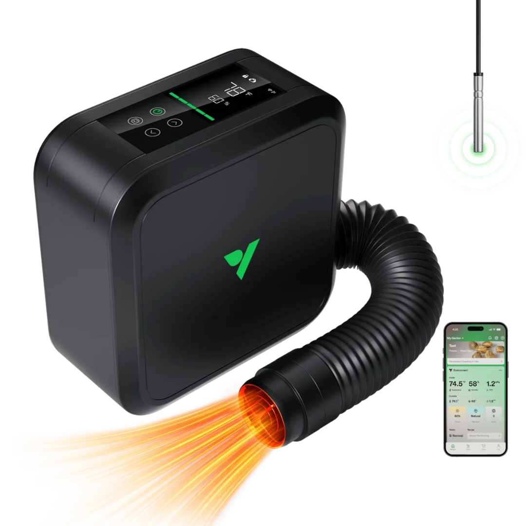 Vivosun AeroFlux W70 Smart Grow Tent Heater with VPD Control, 700W PTC Heating, Plant Heater with 5 Power Levels, App Control, Overheat & Tip-Over Protection