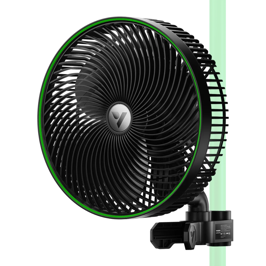 Vivosun AeroWave E9 Clip-on Fan, EC Motor, Auto Oscillation Fan, Air Circulator For Grow Tent