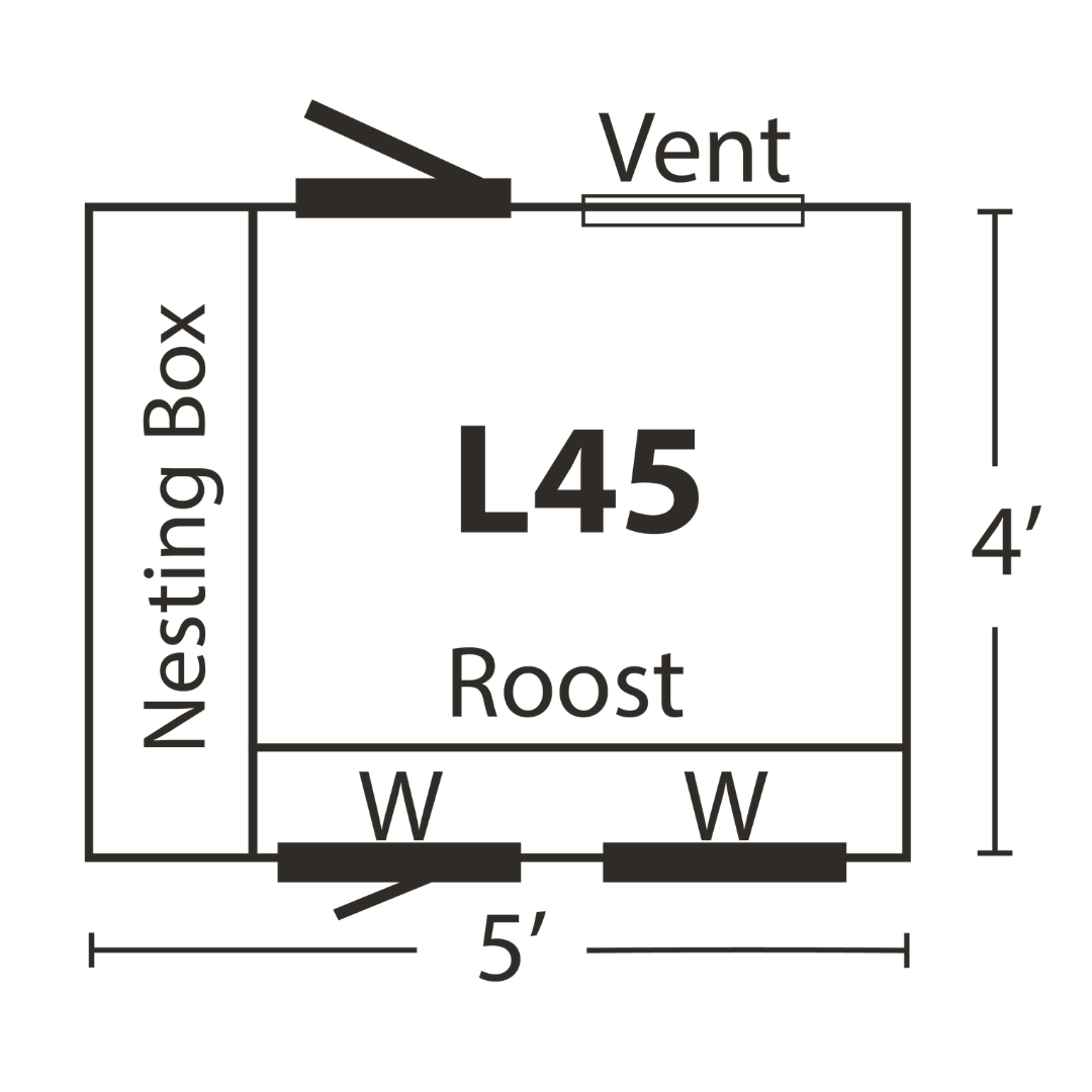 Bird-in-Hand 4×5 Lean-To Chicken Coop