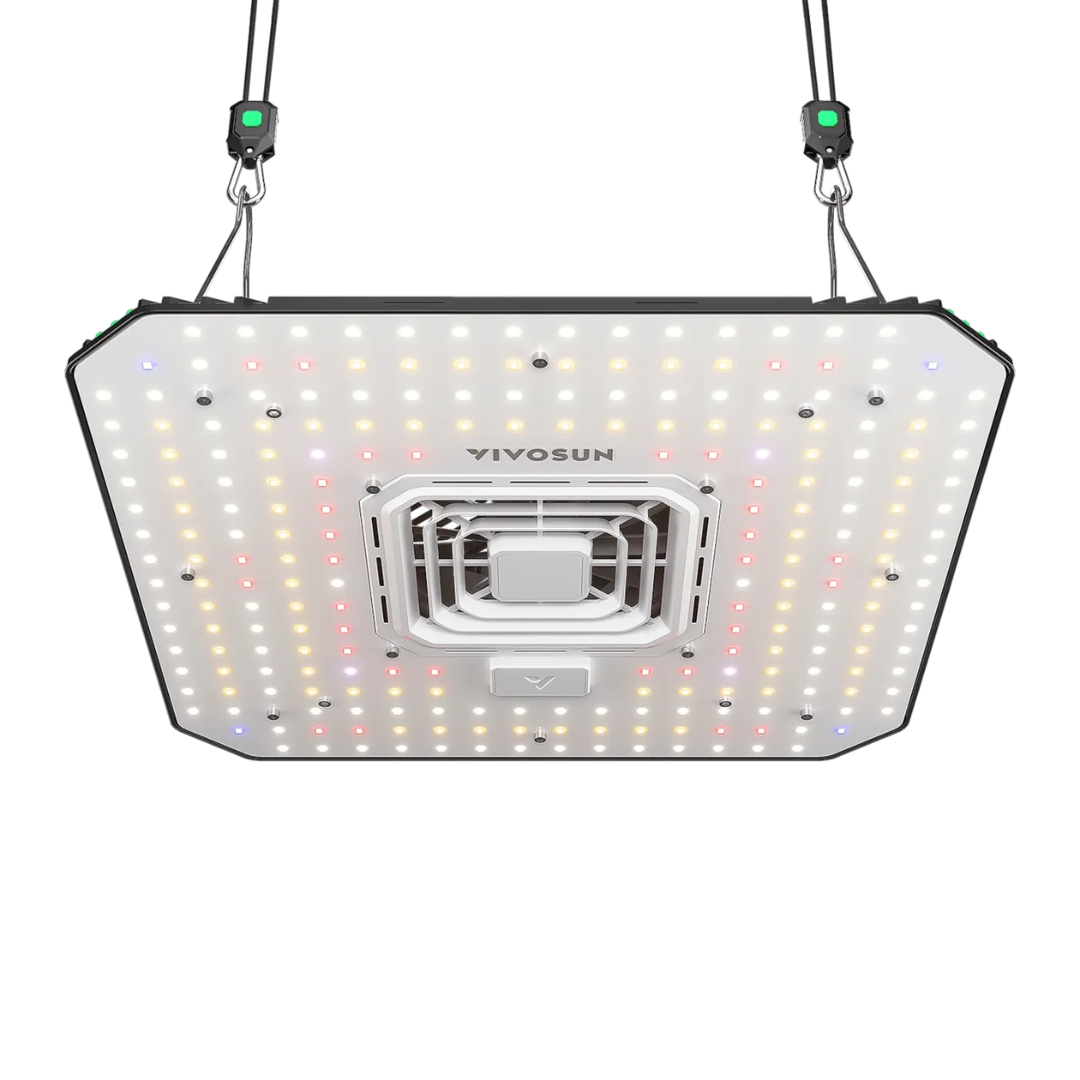 Vivosun AeroLight A100 Tunable Spectrum LED Grow Light 100W, with Integrated Circulation Fan, Compatible with APP, 2 x 2 Ft. Coverage