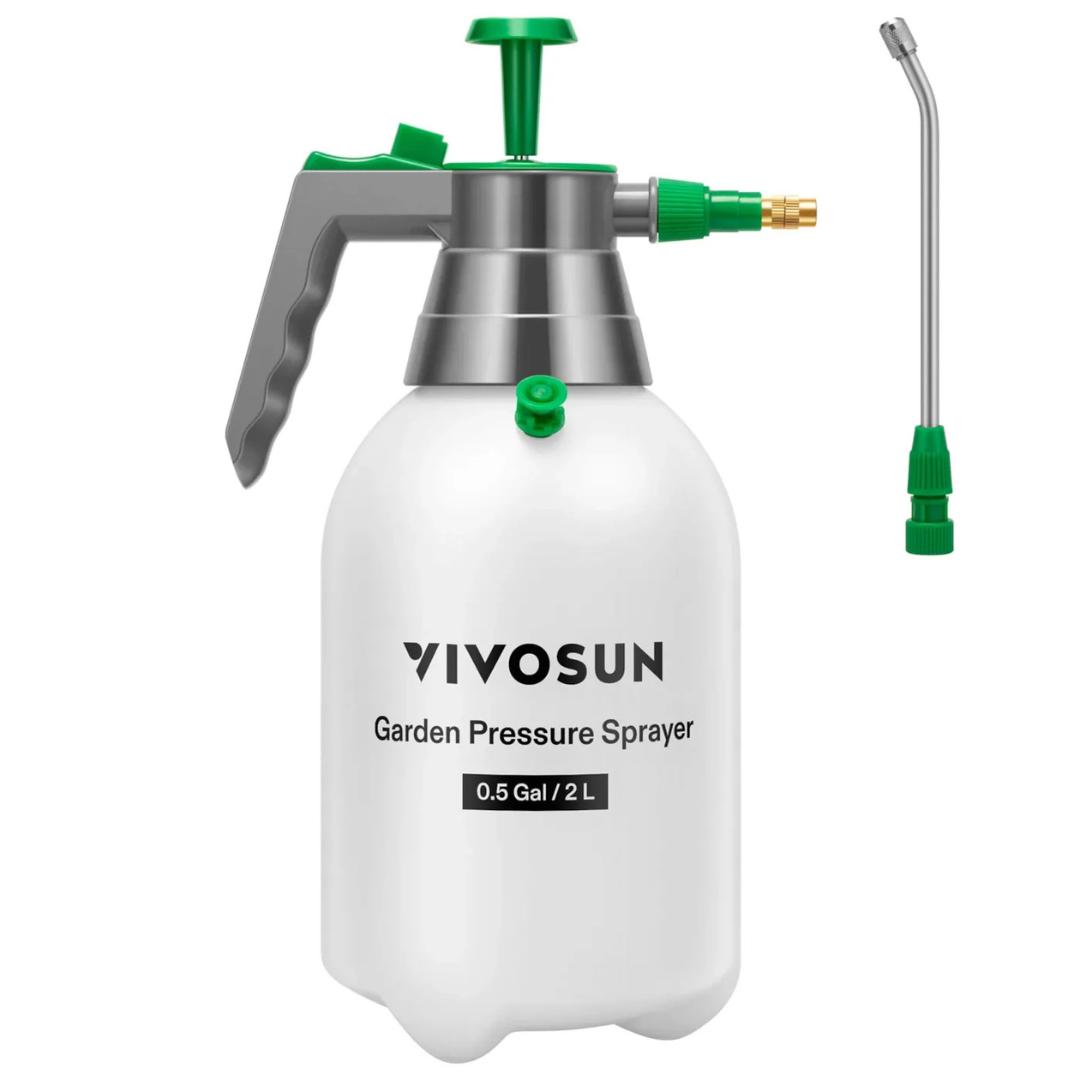 Vivosun 0.5Gal Handheld Garden Sprayer, 2L Pump Sprayer, 68 Oz Water Spray Bottle with Safety Valve