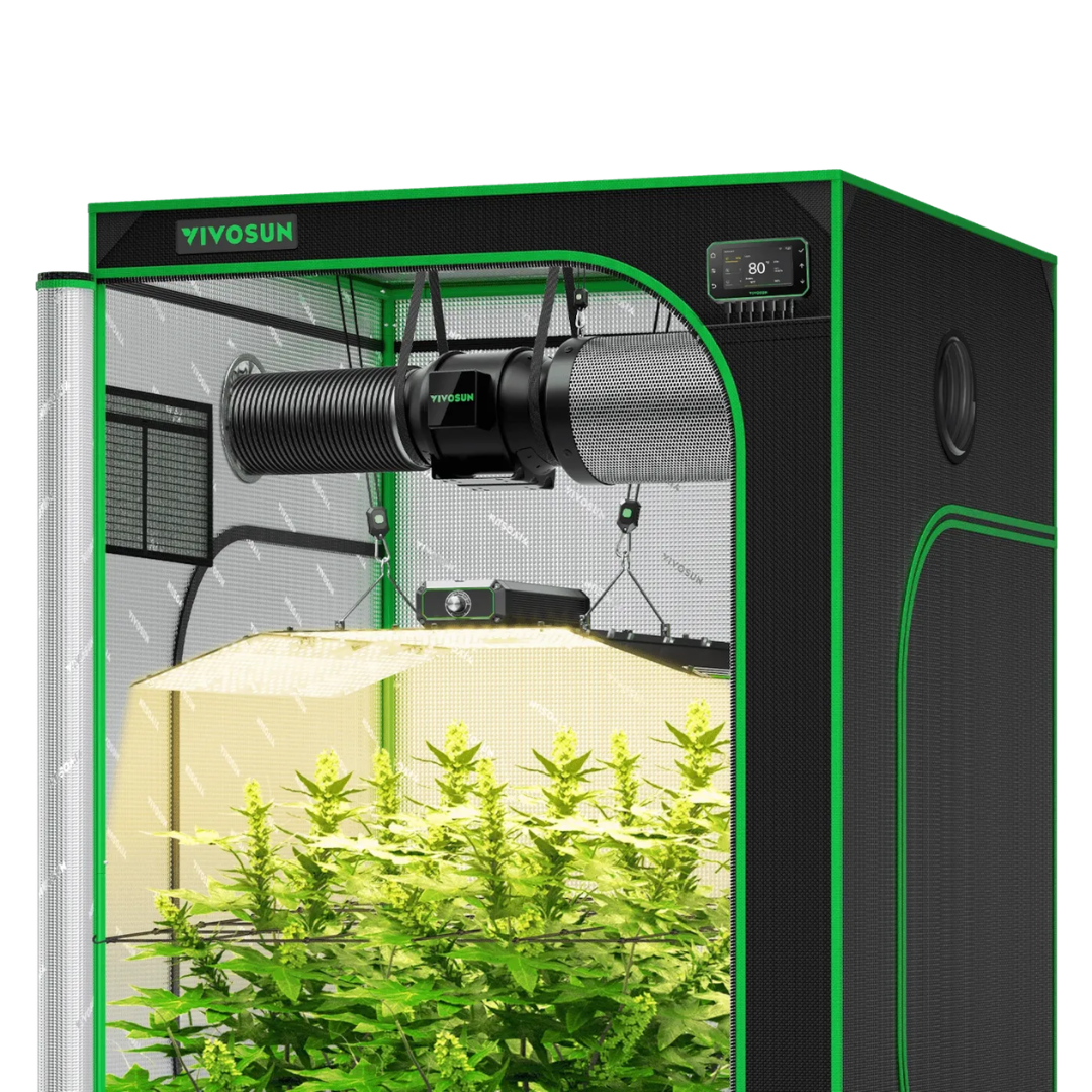 Vivosun Smart Grow Tent Kit, 4 × 4ft 4-Plant System, WiFi-Integrated Automatic Grow System with Full Spectrum LED Grow Light, Efficient Ventilation System with GrowHub E42A+ Controller