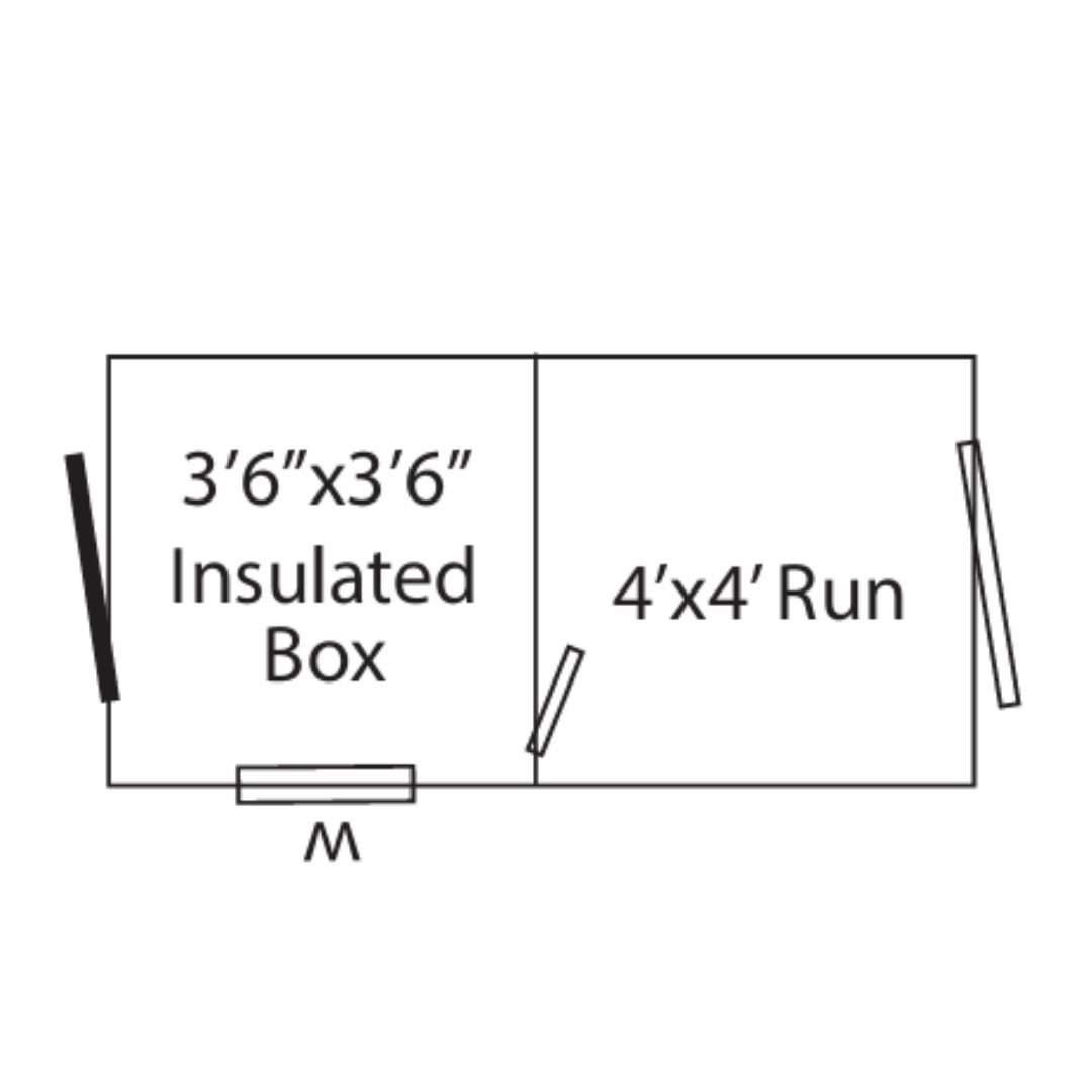 Bind in hand 4×8 Single Dog Kennel