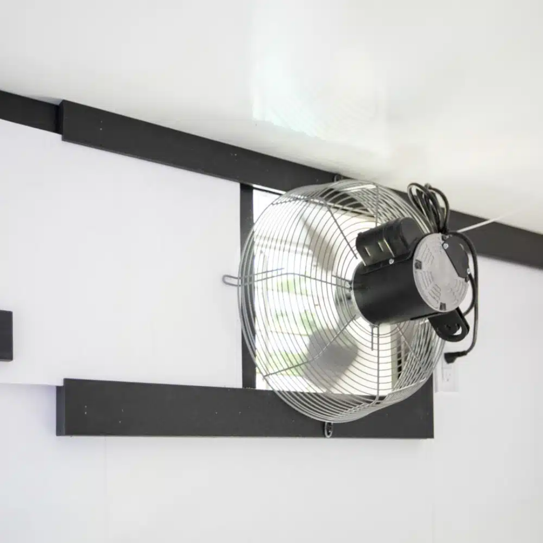 Bird in Hand Electric Exhaust Fan With Shutters