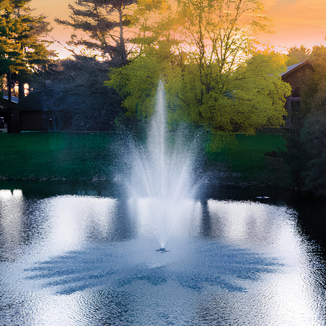 Scott Aerator Amherst Fountain For Medium, Residential Ponds 1 hp 230 volts