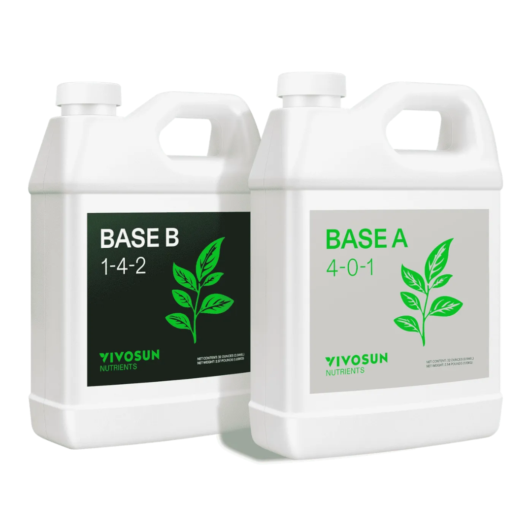 Vivosun Nutrients Base A & B Bundle, Liquid Fertilizer Supports Vegetative and Flowering Stage