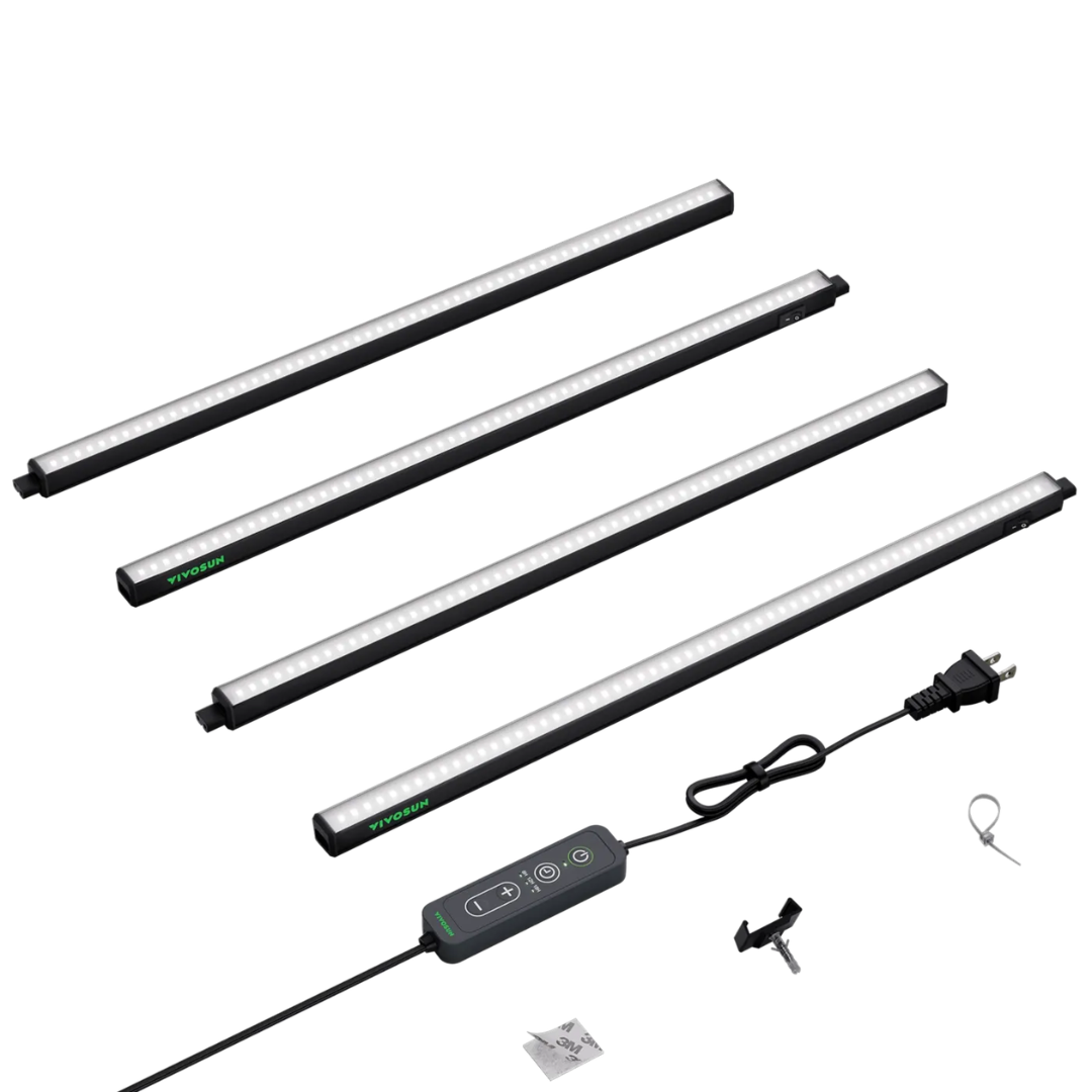 Vivosun T5 Grow Lights for Indoor Plants, 5000K Full Spectrum LED Plant Light Strip with Timer & Dimming Controller for Seed Starting