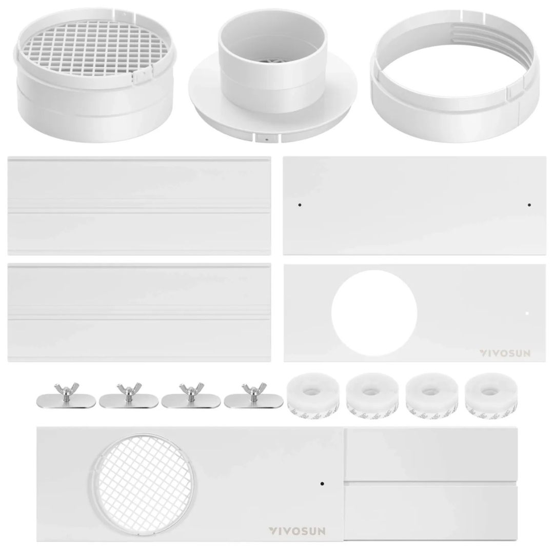 Vivosun Window Duct Kit, Portable AC Window Seal Kit, Fit with 4”/6” Ducting & 5.9” Hose