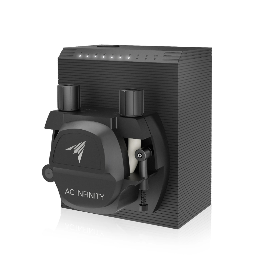 AC Infinity Peristaltic Pump, Two-Outlet Dosing for Hydroponics, 10-Level Control, 21 to 210 ml/min