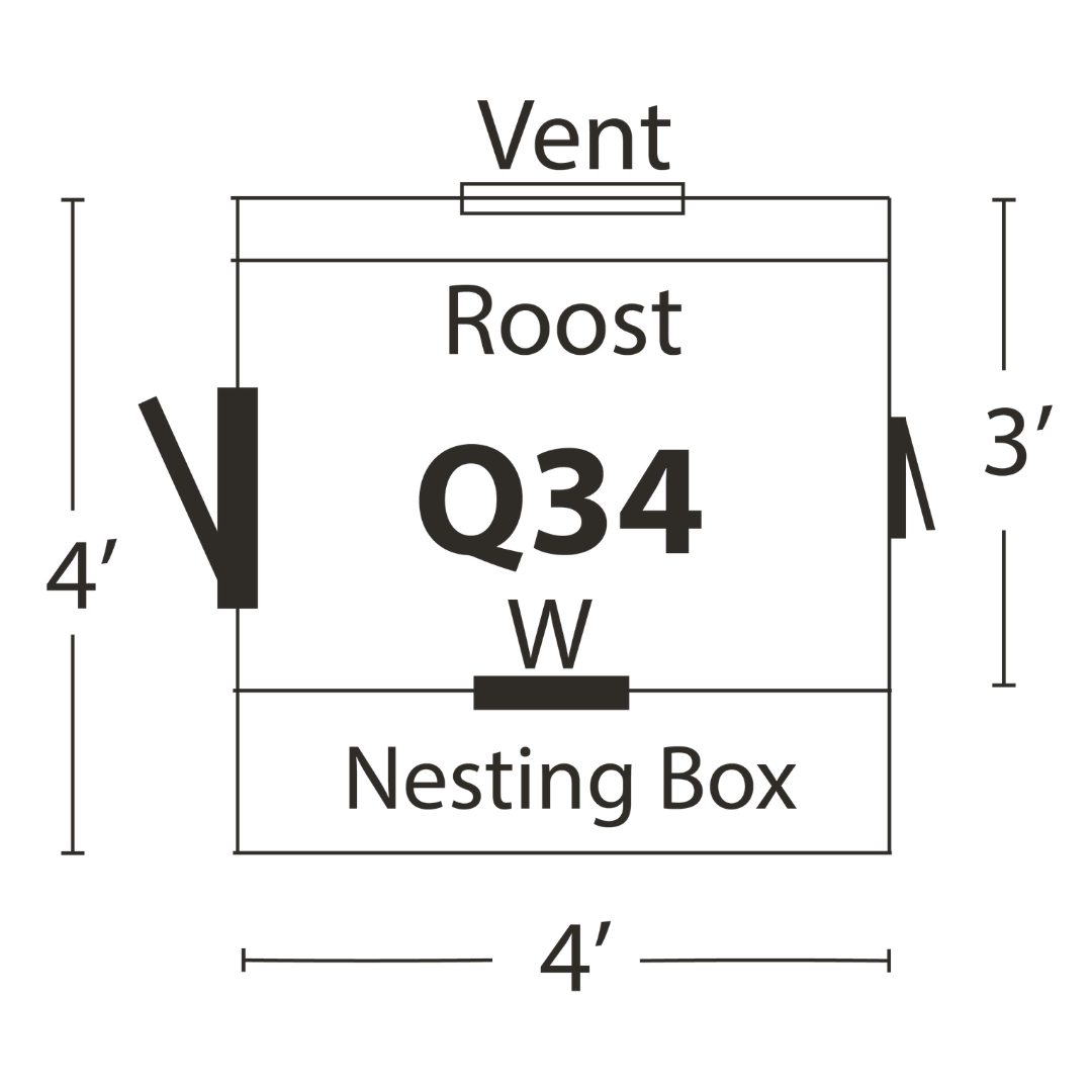 Bird-in-Hand 3×4 Quaker Chicken Coop