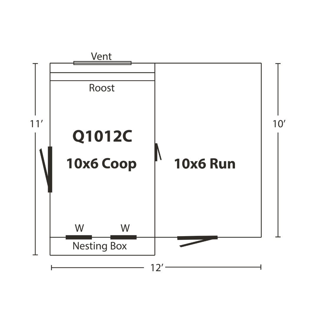 Bird in Hand 10×12 Quaker Combination Chicken Coop