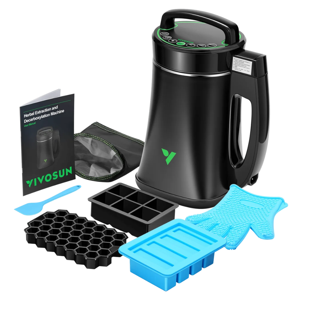 Vivosun Herbal Decarboxylation and Infusion Machine, Botanical Extractor and Infuser for Making Butter, Oil, and Tinctures, Includes Recipes and Complete Accessories