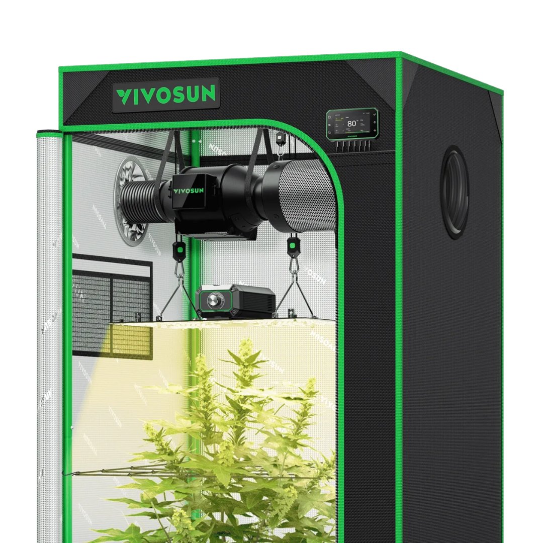Vivosun Smart Grow Tent Kit, 2 × 2ft 1-Plant System, WiFi-Integrated Automatic Grow System with Full Spectrum LED Grow Light, Efficient Ventilation System with GrowHub E42A+ Controller