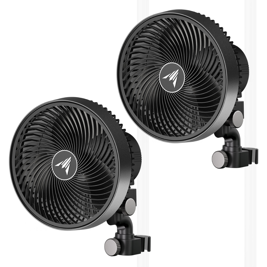 AC Infinity CLOUDRAY S9 2-Pack, Grow Tent Clip Fan 9" with 10 Speeds and Dynamic Wind