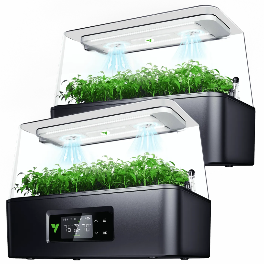 Vivosun VSeed S40 Smart Seedling Box, Indoor Seed Starting & Cloning System with Ebb & Flow Irrigation, 2 Pack