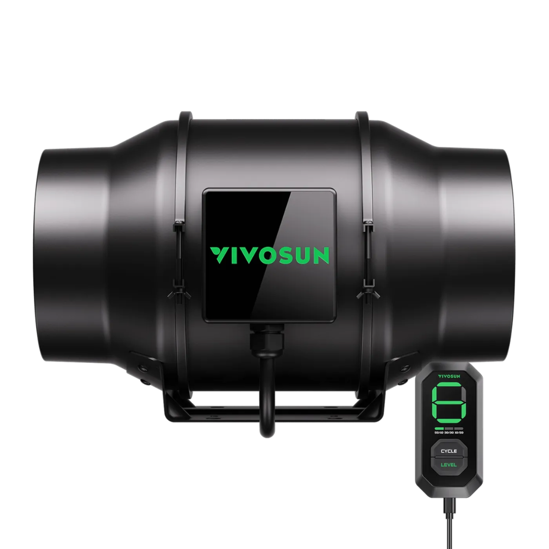 Vivosun AeroZesh G6 Inline Fan 6″ with E12 Speed Controller, PWM-Controlled EC Fan for Grow Tent Ventilation