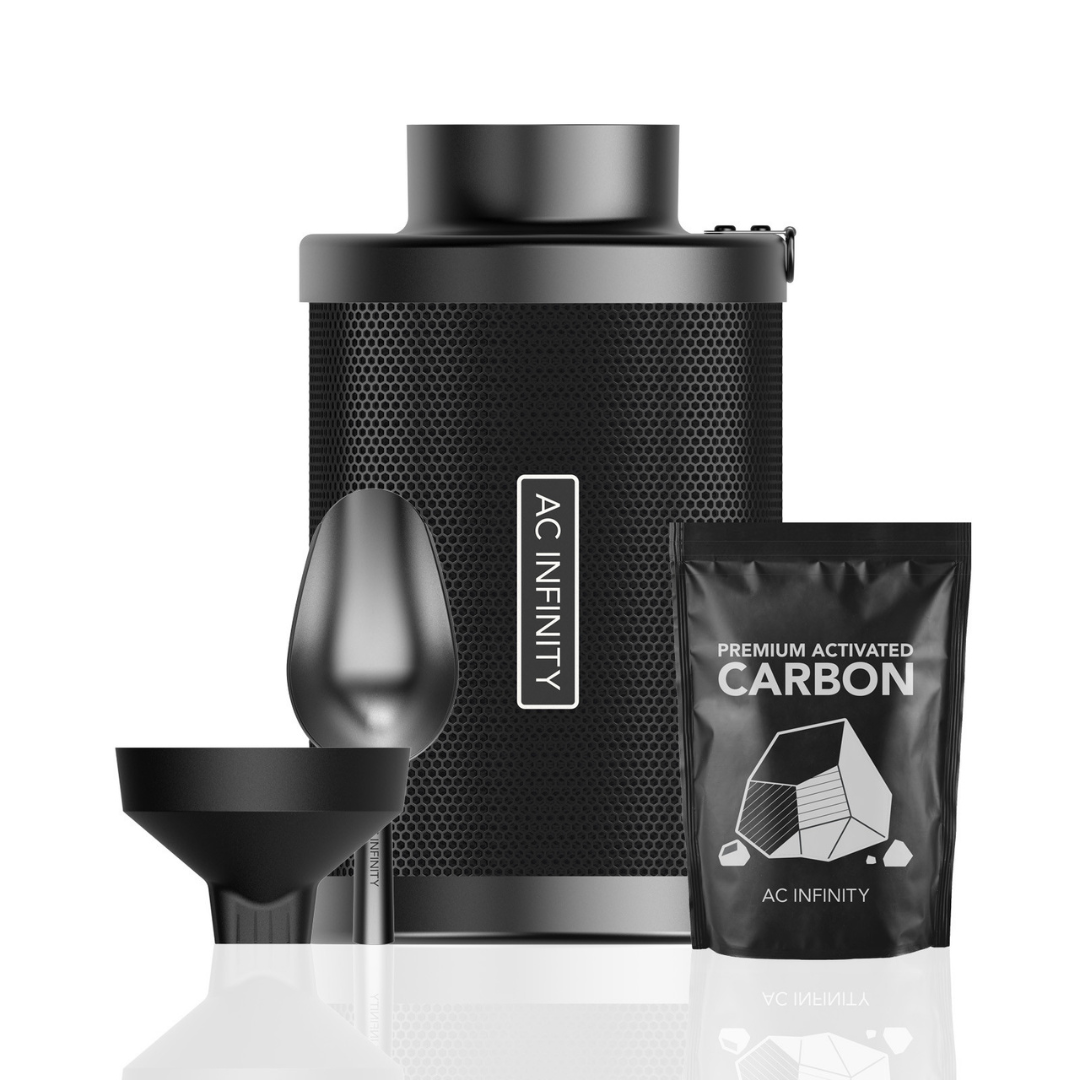 AC Infinity Refillable Carbon Filter Kit 4" with Extra Charcoal Refill