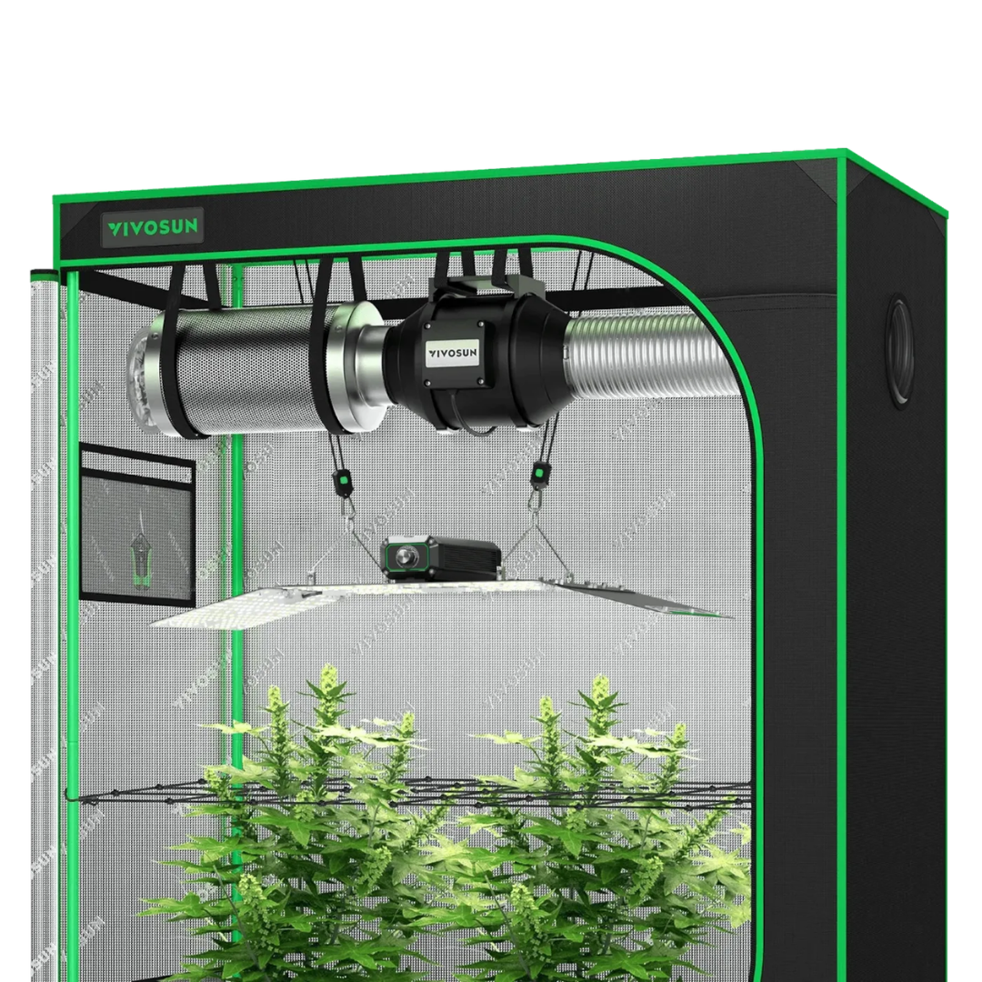 VIVOSUN Grow Tents, All Indoor Growing Products, 2x4 Grow Tent Kit, 2-Plant Complete System, Standard Grow Tent Kit, Indoor Growing, 200W LED Grow Light, Full-Spectrum Grow Light, 4-inch Ventilation System, Carbon Filter, Reflective Mylar Grow Tent