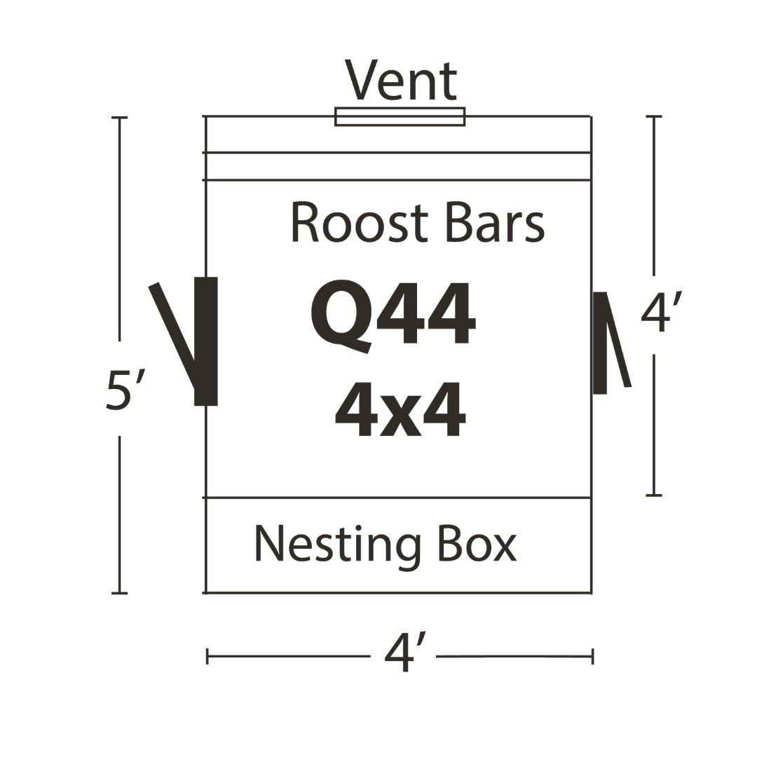 Bird-in-Hand 4×4 Quaker Chicken Coop