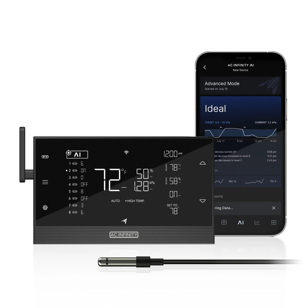 AC Infinity CONTROLLER AI+, Environment Controller UIS 8-Port, with Temp Humidity VPD Sensor