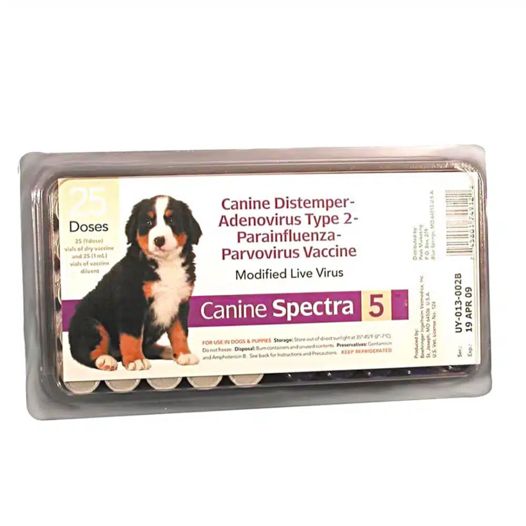 Bird in Hand Canine Spectra 5-Way Vaccine Shots with Syringes
